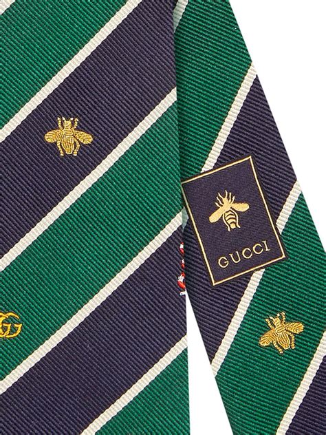 gucci silk green necktie with purple and silver anchors|Gucci ties sale.